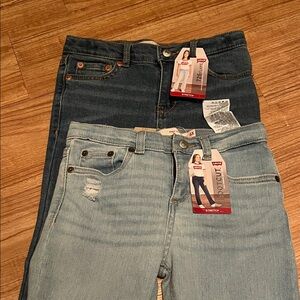 Levi's Girl’s Dark and Light Blue Boot Cut Jeans, NWT - Size 6X - 2 Pairs New!!